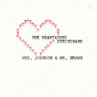 Heartaches String Band, The - Mrs. Johnson and Mr. Brown CD
